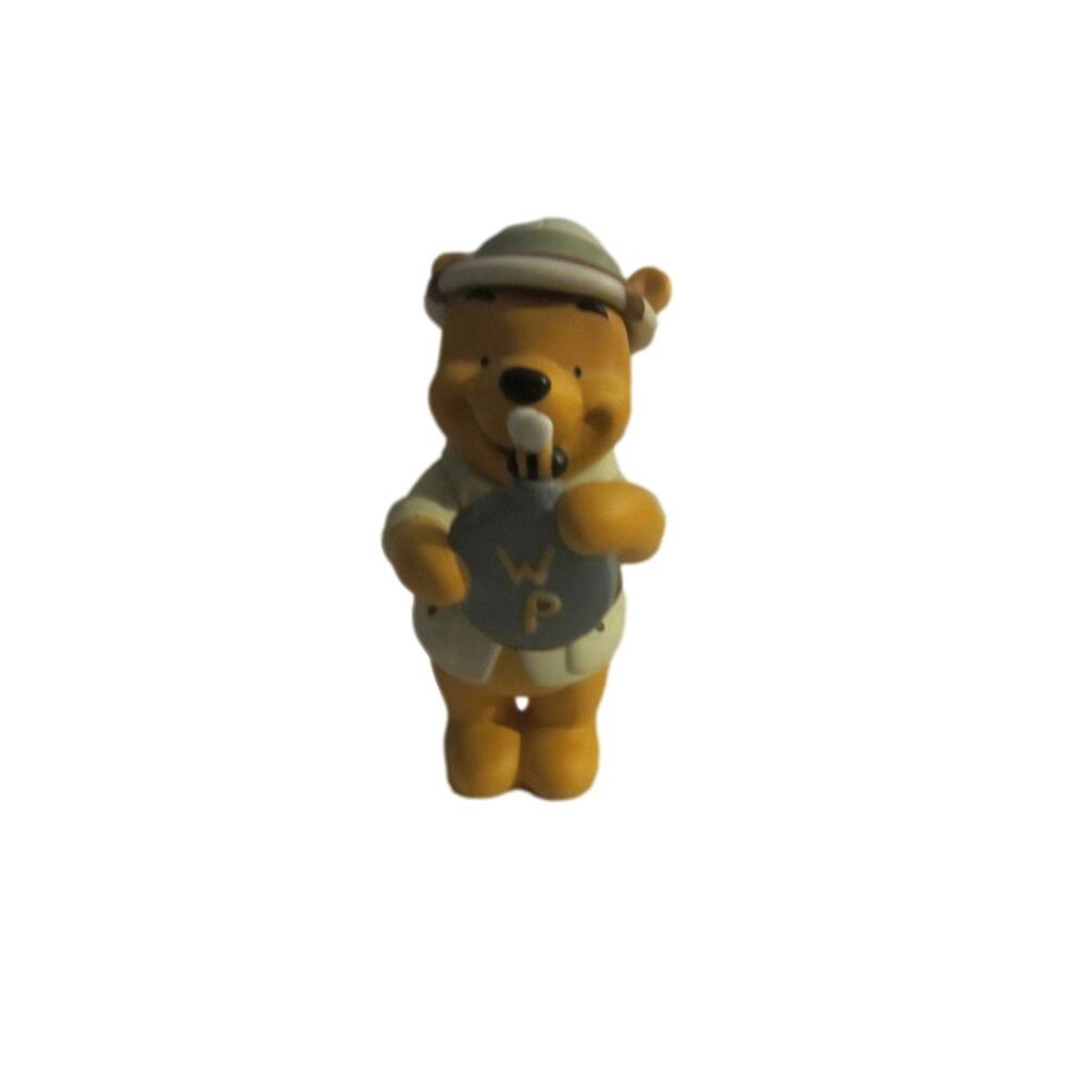 Vintage Disney Safari Winnie The Pooh Porcelain Figurine Explorer Pith Helmet